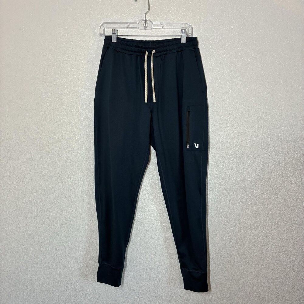 Vuori Pants Mens Small Blue Jogger Stretch Elastic Waist Zip Pockets Athletic